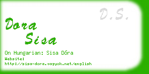 dora sisa business card